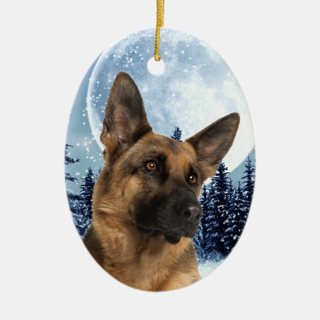 Ornamento do german shepherd (Frente)