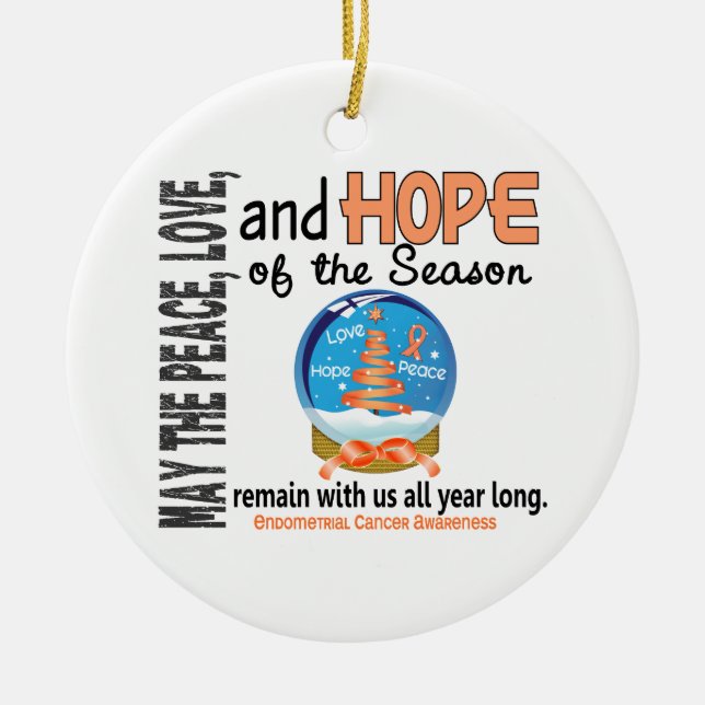 Ornamento do globo da neve do Natal 3 do cancer (Frente)