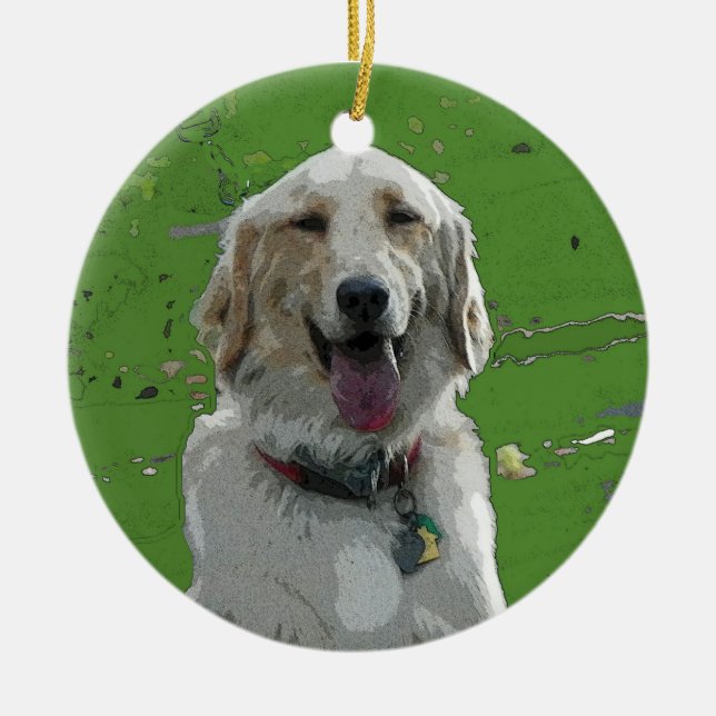 Ornamento do golden retriever (Frente)