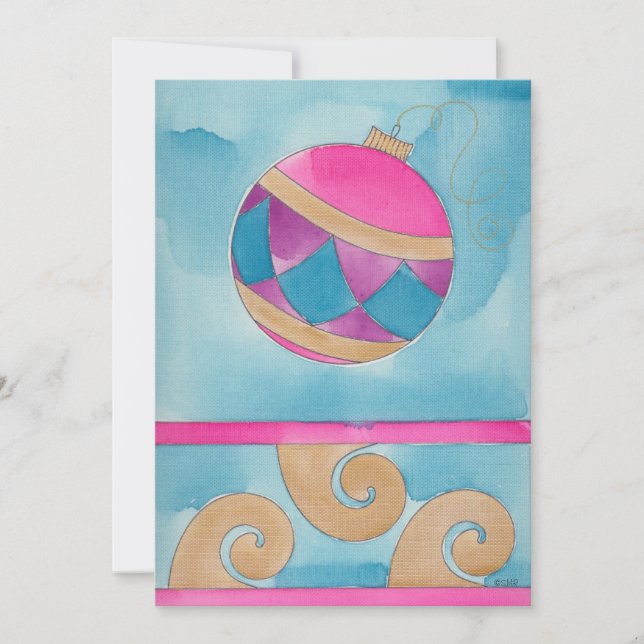 Ornamento do Harlequin de Natal - Cartão de Natal  (Frente)