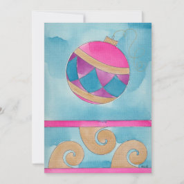 Ornamento do Harlequin de Natal - Cartão de Natal 