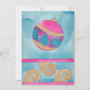 Ornamento do Harlequin de Natal - Cartão de Natal 