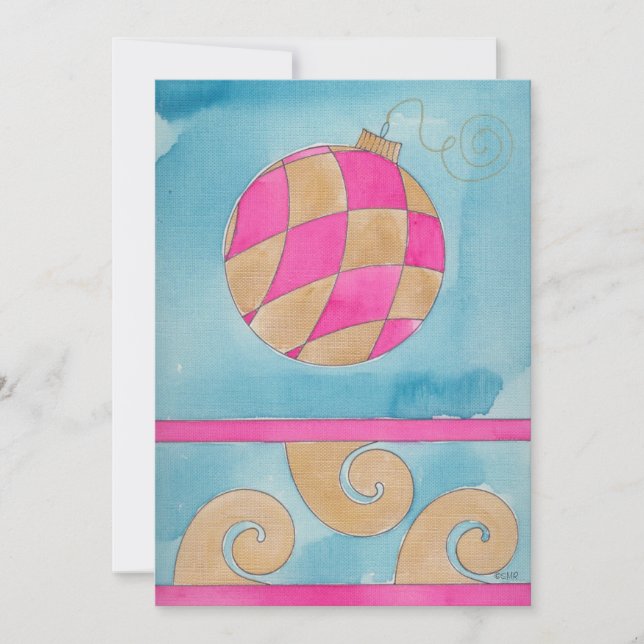 Ornamento do Harlequin de Natal - Cartão de Natal  (Frente)