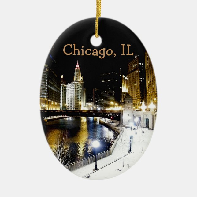 Ornamento do inverno de Chicago (Frente)