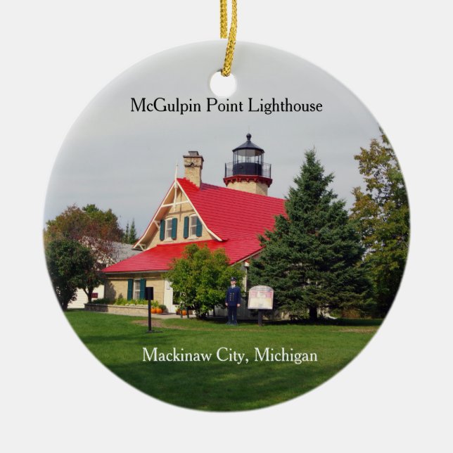 Ornamento do McGulpin Point Lighthouse (telhado ve (Frente)
