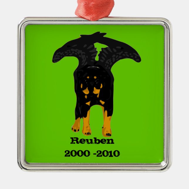 Ornamento do memorial de Rottweiler (Frente)