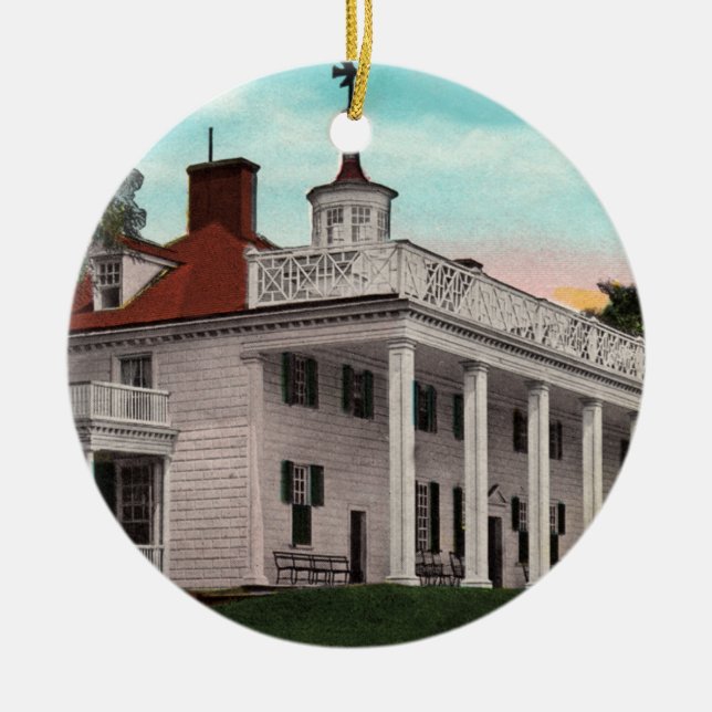 Ornamento do Monte Vernon Vintage (Frente)