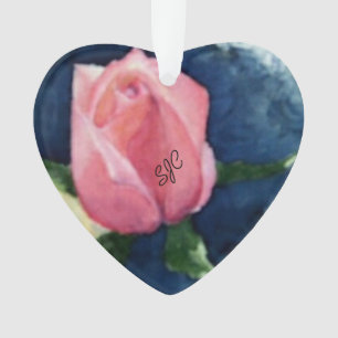 ORNAMENTO DO NAMORADOS PINK ROSE BUD