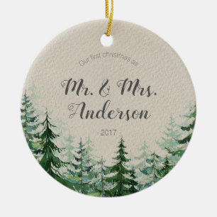 Ornamento do Newlywed nossos primeiros enfeites de