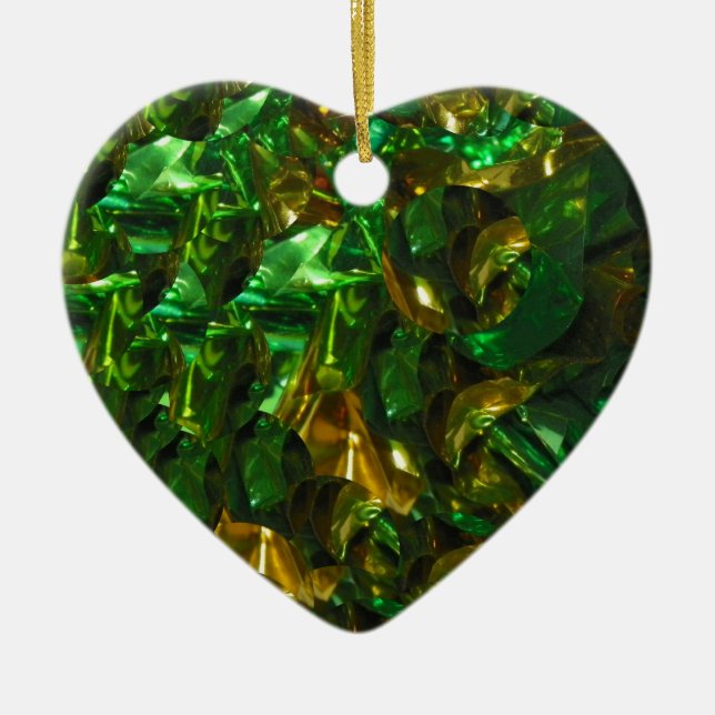 Ornamento do ouro Emerald Heart (Frente)