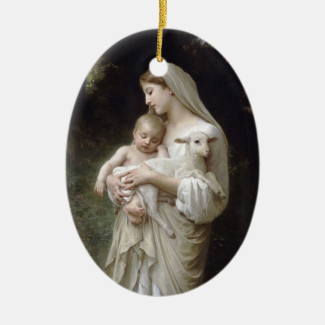Ornamento do Oval da inocência de Bouguereau (Frente)