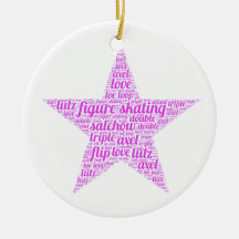 Ornamento do patinagem artística personalizado com