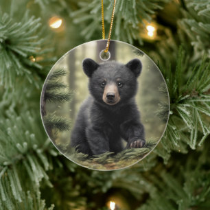 Ornamento do Pequeno Urso Negro de North Woods