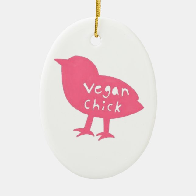 Ornamento do pintinho do Vegan (Frente)