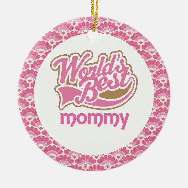 Ornamento do presente das mamães do mundo o melhor (Frente)