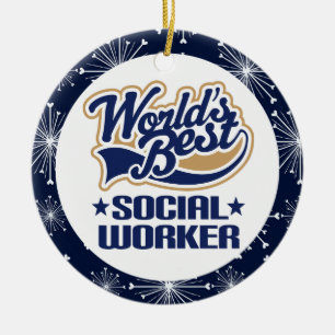Ornamento do presente do assistente social