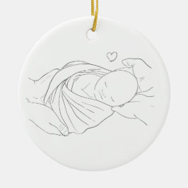 Ornamento do Presente do Médico do FIV, cor-de-ros