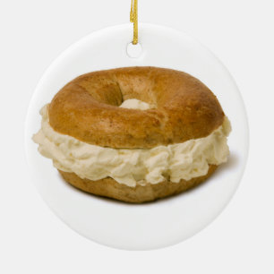 Ornamento do queijo do Bagel w/Cream