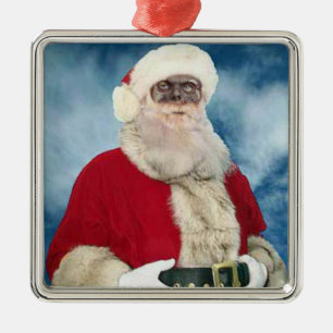 Ornamento do retrato do papai noel do zombi