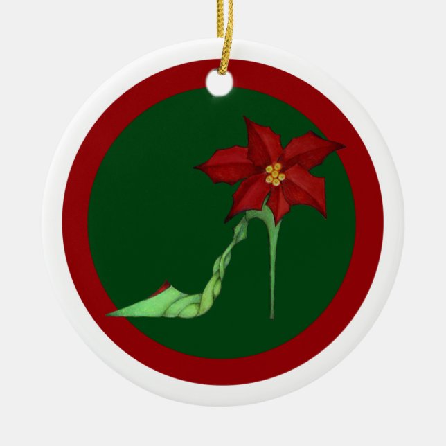 Ornamento do salto alto do Natal (Frente)