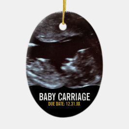 Ornamento do Sonogram - carruagem de bebê do