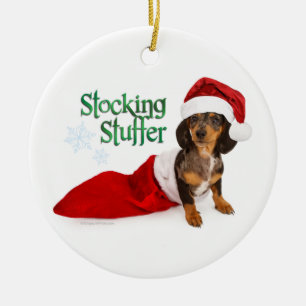 Ornamento do Stuffer da meia do Dachshund do RD
