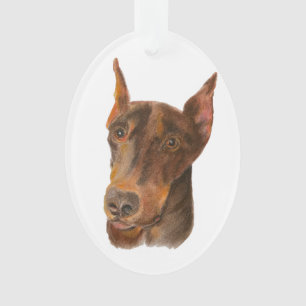 Ornamento Doberman Pinscher Oval Ornament