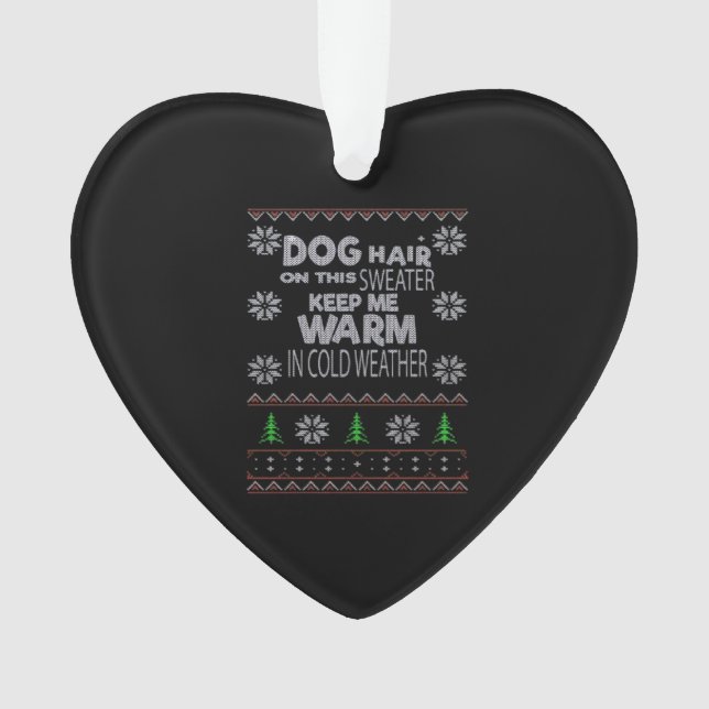 Ornamento Dog Hair Christmas Sweater Essential T-Shirt (Frente)