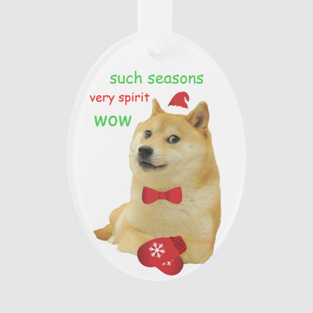 Ornamento Doge Funny Meme (Frente)