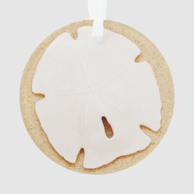Ornamento Dólar de areia na praia (Verso)