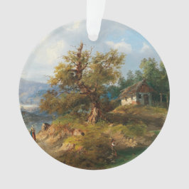 Ornamento Dominik Schufried Uma Paisagem Montanhosa com...