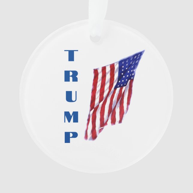 Ornamento Donald Trump American Flag Pop Art (Frente)