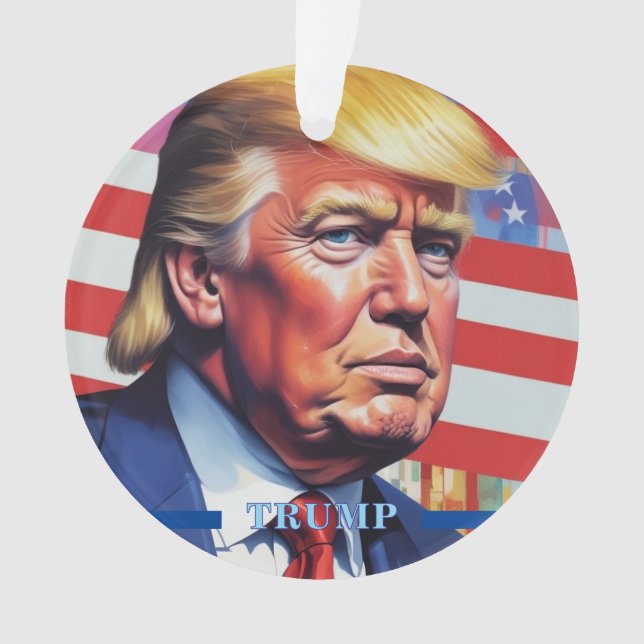 Ornamento Donald Trump Pop Art (Frente)