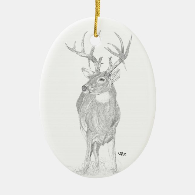 Ornamento dos cervos de Whitetail (Frente)
