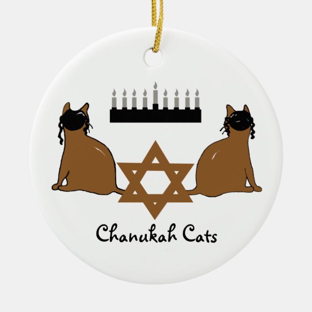 Ornamento dos gatos de Chanukah (Frente)