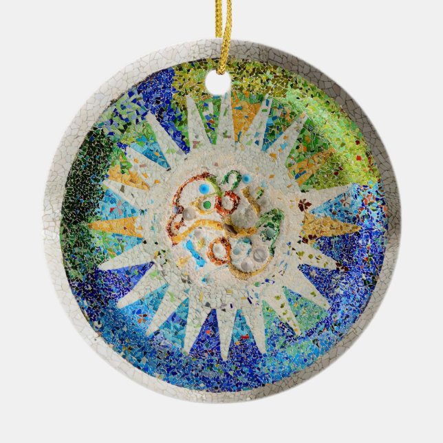 Ornamento dos mosaicos de Guell do parque (Frente)