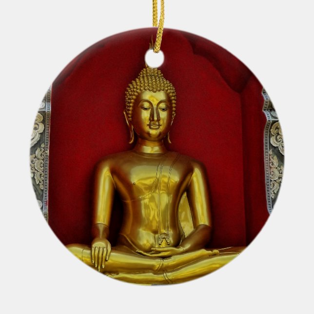 Ornamento Dourado de Buddha (Frente)