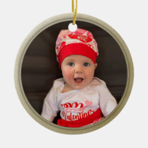 Ornamento Dourado de Foto Pessoal