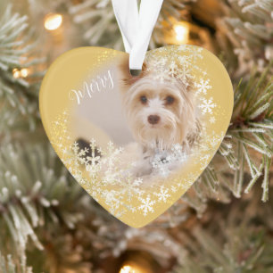 Ornamento Dourado de Natal Pet Dog