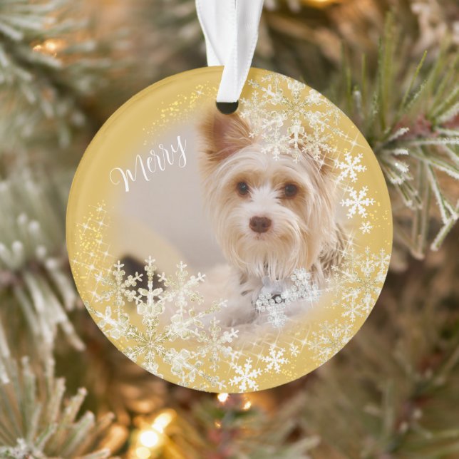Ornamento Dourado de Natal Pet Dog (Árvore)