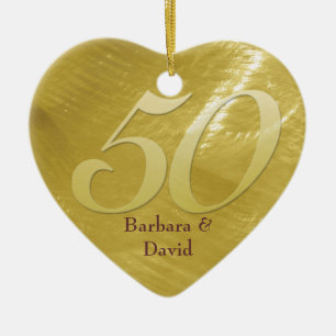 Ornamento dourado do aniversário do Metal-Olhar