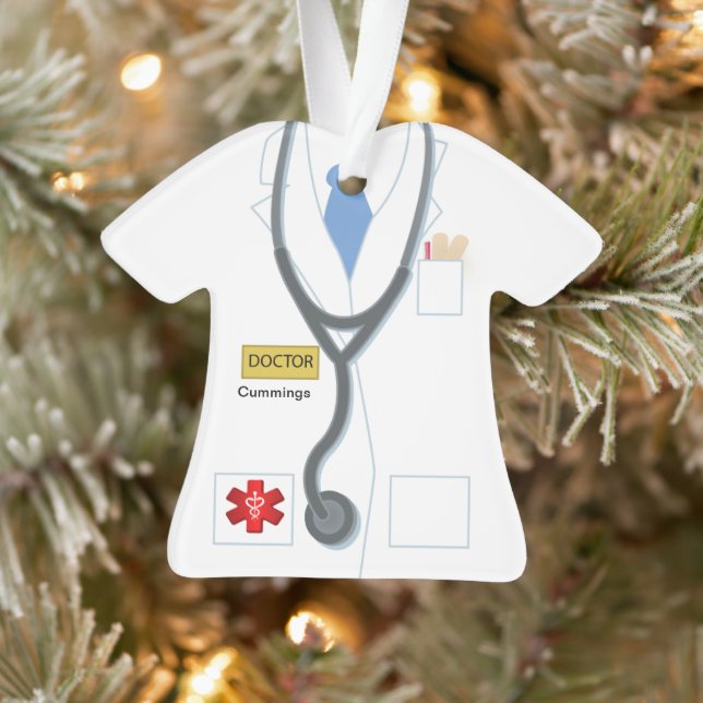 Ornamento Doutora Médica Uniforme Personalizada Novidade (Árvore)