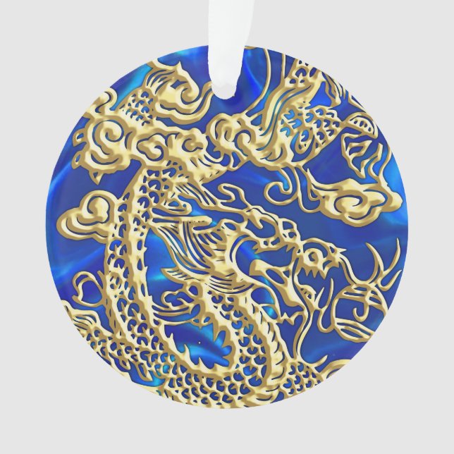 Ornamento Dragão Dourado embutido (Frente)