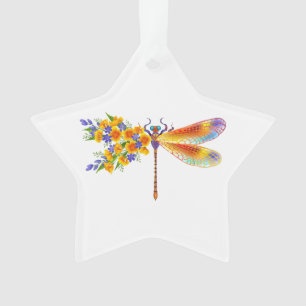 Ornamento Dragonfly Amarelo