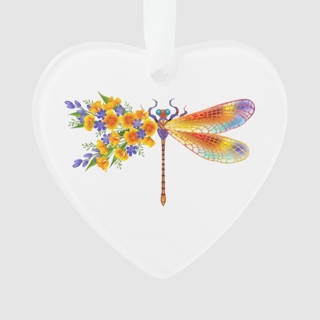 Ornamento Dragonfly Amarelo (Frente)