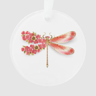 Ornamento Dragonfly com joalheria sakura