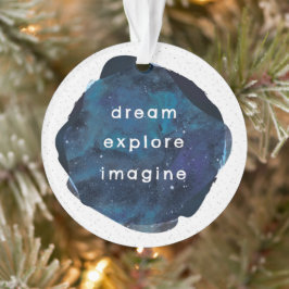 Ornamento Dream Explore Imagine o Inspirational Galaxy Star