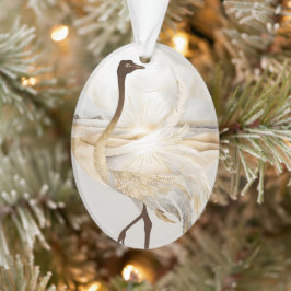 Ornamento Dreamwoven Guardian Ostrich Ornament – Feather of