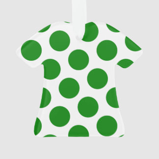 Ornamento Duas Bolinhas verdes e brancas laterais