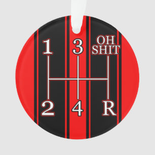 Ornamento duplo preto vermelho do carro do músculo